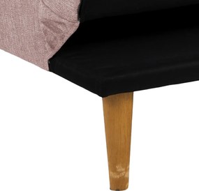 Dizajnová rozkladacia sedačka Amya 180 cm ružová - dub