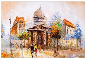 Obraz - Maľovaná mestská pamiatka (90x60 cm)