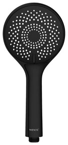 WENKO 24924100 - Sprchová hlavica Systém úspory vody 11x11 cm čierna