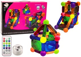 LEAN TOYS Magnetická stavebnica - 54 kusov