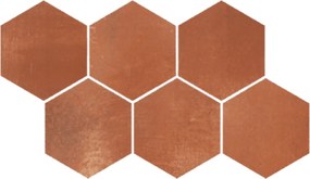 Dekor Rako Via červenohnedá 21x37 cm mat DDVT8712.1