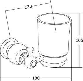 Mexen príslušenstvo, ESTELA držiak na kefku, chrómová, 7011538-00