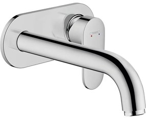 HANSGROHE Vernis Blend 2-otvorová páková umývadlová batéria pod omietku, pre nástennú montáž, s krycou doskou, výtok 207 mm, chróm, 71576000