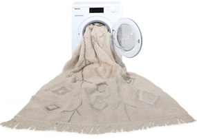 Béžový prateľný ručne tkaný bavlnený koberec 170x240 cm Kaarol Earth – Lorena Canals