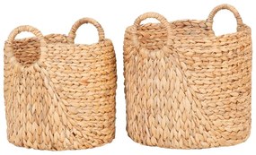 Košíky v súprave 2 ks z vodného hyacintu ø 35x37 cm Passo – House Nordic