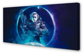 Obraz canvas Space žena moon 100x50 cm