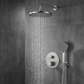 Rea Lungo Stripe, podomietková sprchová súprava + BOX, brúsená oceľ, REA-P9493