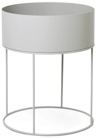 Ferm Living Okrúhly stojan na kvety Plant Box Light Grey