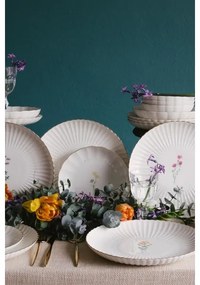 27-dielna jedálenská súprava, biela/zlatá, porcelán