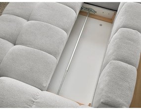 Svetlosivá ženilková rozkladacia/s úložným priestorom rohová pohovka (ľavý roh/do L) Everest – Bobochic Paris