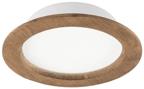 LED podhľadové svietidlo WOODY SPOT LED/16,5W/230V 4000K orech Ø18,5 cm