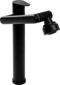 Rea Paco, vysoká umývadlová batéria h-310, čierna matná, REA-B0536