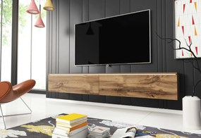 TV stolík LOWBOARD D 180, 180x30x32, dub wotan + LED