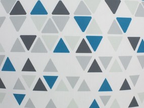 Sada 2 vankúšov s geometrickým vzorom 45 x 45 cm sivá a modrá CLEOME Beliani