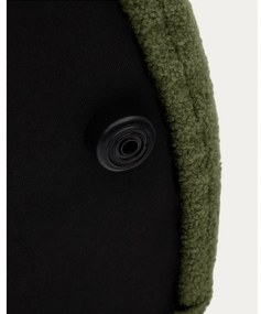 Zelený taburet z textílie buklé Kaeli – Kave Home