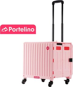 Portelino Skladací nákupný vozík PORTELINO, ružový