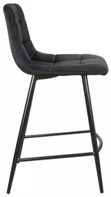 Barová židle Chico Velvet 87 cm černá