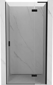 Mexen Mist-H L, 1-krídlové sprchové dvere pravé 85 cm, číre sklo, čierny profil, 8A5L-085-000-70-00-P