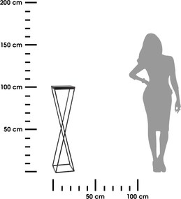STOJAN NA KVETINÁČ LOFT6 100X24X24 CM ČIERNA