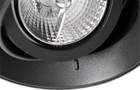 Moderné zapustené bodové svetlo čierne GU10 AR70 okrúhle bez rámu - Oneon