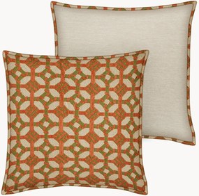 Ručne vyrobený vankúš do interiéru/exteriéru Coco Burnt Orange & Olive