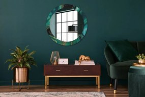 Okrúhle ozdobné zrkadlo Smaragdový mramor fi 80 cm