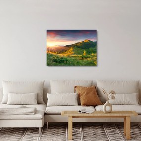 Sklenený obraz - Letná krajina (70x50 cm)