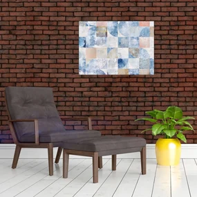 Obraz - Geometrické tvary na stene (70x50 cm)
