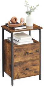 Nočný stolík ARIN hnedý/čierny