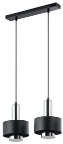 Luster na lanku RIF LUX 2xGX53/12W/230V čierna/lesklý chróm