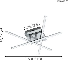 Eglo 55707 - LED stropné svietidlo 3xLED/3,5W/230V