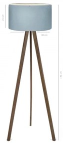 Stojacia lampa AYD 1xE27/40W/230V hnedá/modrá