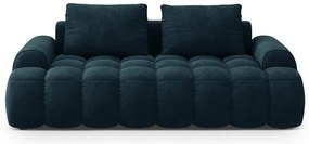 Zamatová pohovka v petrolejovej farbe 200 cm Linz – Cosmopolitan Design