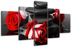 Gario Obraz na plátne Roses and spa - 5 dielny Rozmery: 125 x 70 cm