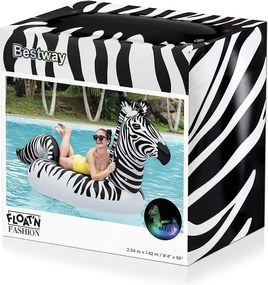 Nafukovací matrac zebra LED 254 x 142 cm Bestway 41406