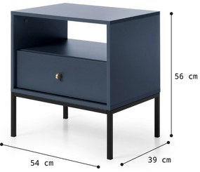 PIA Nočný stolík Mono - navy