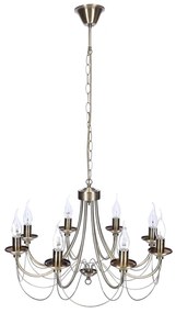 Candellux Patinový závesný luster Muza pre žiarovku 8x E14 38-69187