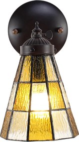 Závesná Tiffany lampa so žltými obdĺžnikmi Chessboa - 17*12*23 cm E14/max 1*40W