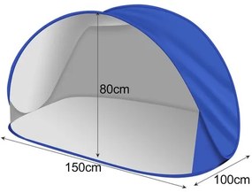 Plážový stan samorozkladací 150 x 100 x 80 cm