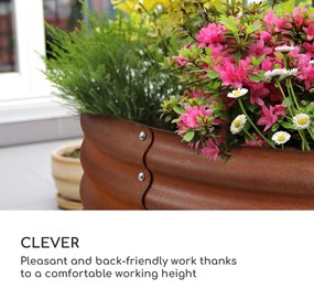 Blumfeldt Rust Grow, vyvýšený záhon, záhradný záhon, pozinkovaný oceľový plech, hrdzavá úprava