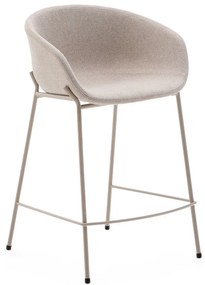 Béžová barová stolička (výška sedadla 65 cm) Yvette – Kave Home