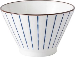 Keramická miska s modrým pruhovaným vzorom - Ø 13*8 cm / 350 ml
