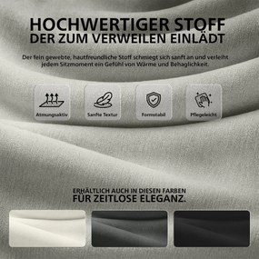 Jedálenská stolička Luena látka - krémová