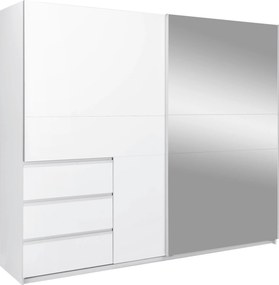 XXXLutz SKRIŇA S POSUVNÝMI DVERAMI, biela, 250/210/61,5 cm P & B - Skrine - 000885001011
