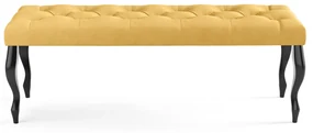 Lavica CHESTERFIELD 100x40 cm Žltá