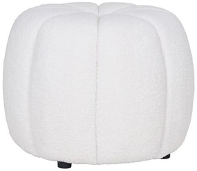 Biely taburet z textílie buklé Paisley – House Nordic