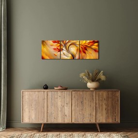Obraz - Jesenný strom (s hodinami) (90x30 cm)