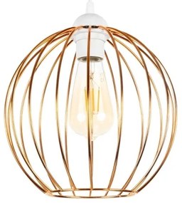 Luster na lanku MATT 1xE27/60W/230V biela/medená