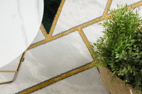 Koberec EMERALD exkluzívny 1015 glamour, styl marmur, geometrický fľaškovo zelený / zlatý