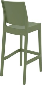 MAYA BAR 75 záhradná barová stolička olive green